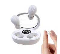 Bluetooth Invisible Earbuds for Small Ear Canals Wireless Mini Hidden Earphones In Ear Soft Small Headphones ENC Noise Cancelling Ultra-Compact Discreet Fit Earbuds for iPhone Android Work Commuting