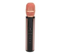 Bluetooth Karaoke Mic, Eliminate Original Sound Rechargeable Handheld Music Microphone Recording for Home for Phone (Pink)