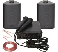 Bluetooth Karaoke System Kit Wireless Amplifier Player Speakers & Microphones