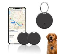 Bluetooth Key Finder & GPS Item Locator Tag | Smart Anti-Lost Tracker with Remote Selfie Button & 2-Way Alarm | For Pets, Kids, Wallets, Luggage | No Subscription | iOS & Android Compatible (Black)