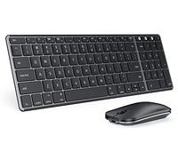 Bluetooth Keyboard and Mouse for Mac, Rechargeable Keyboard and Mouse, Stainless Steel, Full Size, Slim Wireless Keyboard Compatible with MacBook Pro/Air, iPad, iMac, Gray