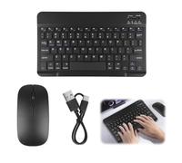 Bluetooth Keyboard and Mouse Set, 10'' Ultra Slim Keyboard with Mouse Combos for iPad/Laptops/Phones, Portable Rechargeable Wireless Bluetooth Tablet Keyboards for IOS, I-Pad, Windows and Android