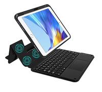 Bluetooth Keyboard Case with Touchpad - Keyboard Case for iPad Lightweight, Portable- Easy to Carry Slim Smart Case with Detachable and Pencil Holde (Black, iPad 10th Gen 2022)
