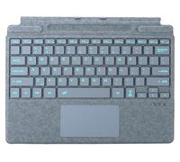 Bluetooth Keyboard for Microsoft Surface Pro Copilot+ PC (11th Edition), Compatible with Pro 8 Pro 9 Pro 10/ Pro X Pro 11 Generation, QWERTZ, Trackpad, USB Charging, German (Ice Blue)