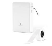 Bluetooth Label Maker Machine with Tape(14*40mm) - HP2-S Portbale Label Thermal Printer, Inkless & Rechargeable, Mini Sticker Printer with Multiple Templates for Organizing Storage Office Home, White