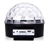 Bluetooth LED Music Speaker Disco Ball Sound Activated with MP3 SD/USB Slot + Bluetooth, Built in Speakers - Connect to iPhone or Any Bluetooth Device - from Playlearn (UK)