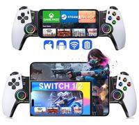 Bluetooth Mobile Gaming Controller for iOS/Android/Switch/OLED/Switch 2,Wireless Phone Game Controller for Xbox/Steam/GeForce Now/MFi Apple Arcade/Roblox,Controller with Hall Effect Joystick/RGB