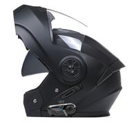 Bluetooth Modular Motorbike Full Face Helmet DOTECE Approved Flip Up Front Motorcycle Helmets Flip Up Large Crash Helmet with Double Visor Built-In Speakers Are Responsive Z-3,M:57-58CM