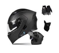 Bluetooth Modular Motorbike Helmet, Full Face Flip Up Motorcycle Double Visor Helmet, DOT/ECE Approved, with Dual Speaker And Microphone(C9,XL60~61CM)