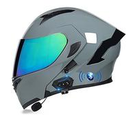 Bluetooth Modular Motorbike Helmet Full Face Flip Up Motorcycle Helmet, DOT/ECE Approved, with Double Visor Built-in Speaker Headset Microphone, for Automatic Answering M~XXL