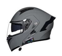 Bluetooth Modular Motorbike Helmet Full Face Flip Up Motorcycle Helmet Double Visor DOTECE Approved with Dual Speaker and Microphone for Adults Men Women 17,XL=61~62cm