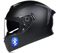 Bluetooth Modular Motorbike Helmet Integrated Motorcycle Helmet DOT/ECE Approved Full Face Flip Up Front Helmet Double Visor Helmets, Built-In Dual Speaker P,L=59-60cm