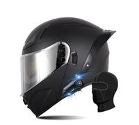 Bluetooth Modular Motorcycle ECE Approved, Dual Visor Double Flip-Up Full Face Helmet Built-in Dual Speaker with Waterproof Bluetooth, for Adult Men Women (21.6-24.4in)