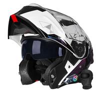 Bluetooth Modular Motorcycle Helmet - DOT Approved, Flip Up Full Face Helmets with Dual Anti-Fog Visors, Removable Liner for Adults Men Women Casco para Moto con Bluetooth"