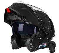 Bluetooth Modular Motorcycle Helmet - DOT Approved, Flip Up Full Face Helmets with Dual Anti-Fog Visors, Removable Liner for Adults Men Women Casco para Moto con Bluetooth"