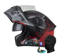 Bluetooth Modular Motorcycle Helmet, ECE Approved Casco Para Moto, Dual Anti-Fog Visor Mens Motorcycle Helmets, Quick-Release Lens, for Adults Men Women, Cruiser Scooter Touring
