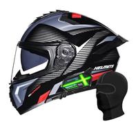 Bluetooth Modular Motorcycle Helmet Full Face Flip-Up Helmet, Dual Visors, Built-in Speaker & Mic, DOT/ECE Approved, Lightweight Helmet for Adults Men & Women(K,XL 59~60CM)