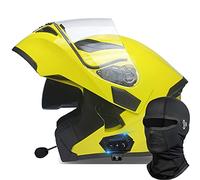Bluetooth Motorbike Helmet Motorcycle Moped Scooter Crash Helmet,DOT/ECE Certified Helmet,Built-in Mp3 Integrated Communication System C,XXXL=(65-66CM)
