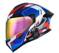 Bluetooth Motorcycle Full Face Helmet,Flip-Up Double Visor Motorbike Helmets,DOT/ECE Approved,Built-in Dual Speaker Microphone,Crash Modular Helmet For Adults Men And Women(Z14,XL=61-62cm)