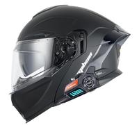 Bluetooth Motorcycle Full Face Helmet,Flip-Up Double Visor Motorbike Helmets,DOT/ECE Approved,Built-in Dual Speaker Microphone,Crash Modular Helmet For Adults Men And Women(E,XXL=63-64cm)