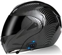 Bluetooth Motorcycle Full Face Helmet Motorbike Moto Helmets for Adults Men Women Racing Street Moped DOT/ECE Approved Rapid Street Helmet Four Seasons New Street Motorcycle Helmet 6,L