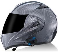 Bluetooth Motorcycle Full Face Helmet Motorbike Moto Helmets for Adults Men Women Racing Street Moped DOT/ECE Approved Rapid Street Helmet Four Seasons New Street Motorcycle Helmet 8,S