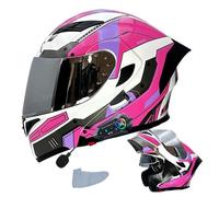 Bluetooth Motorcycle Helmet, Crash Sports Racing Touring ECE Approved Womens Motorbike Helmet, Unisex Adult Cool Rider Equipment