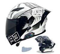 Bluetooth Motorcycle Helmet, Crash Sports Racing Touring ECE Approved Womens Motorbike Helmet, Unisex Adult Cool Rider Equipment