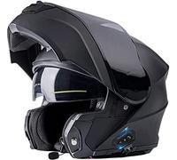 Bluetooth Motorcycle Helmets Male Visor Full Face Helmet Double Lens Flip Up Anti-Fog Helmet Full Face Motorcycle Helmet with Removable Visor DOT Certified B,4XL=66-67CM