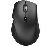 Bluetooth Mouse, Ergonomic Wireless Computer Mouse Without USB Receiver, 6 Buttons, 1600 DPI, Medium to Large Sized Hands, Cordless Mice Compatible with Laptop Chromebook Tablet Windows - Black