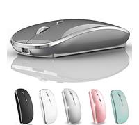 Bluetooth Mouse Wireless Bluetooth Mouse for iPad pro iPad Air Mac MacBook Pro MacBook Air Laptop Chromebook Windows HP DELL (Grey)