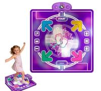 Bluetooth Music & Light Interactive Dance Mat, Bluetooth Dance Mat with 4 Modes, Music Dancing Game with 4 LED Light-Up Arrows,Built-In Musics,Convenient Foldable Design For Girls Boys (#Dual Light)