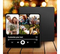 Bluetooth Music Refrigerator Magnets - Custom Music Fridge Magnet - Personalized Photo Gifts for Mom, Dad, Family, Valentine’s Day Christmas Home Decoration Gifts for Music Lovers Couples