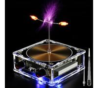 Bluetooth Music Tesla Coil Kit 9 cm Touchable Artificial Spark Gap Arc Generator Plasma Speaker Solid State Wireless Transmission Science Teaching Experiment Model Desktop Toy