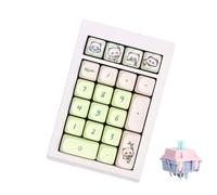 Bluetooth Number Pad, VIA Programmable Aluminum Numeric Keypad, Hot-Swappable Keypad with Fairy Linear Switch MOA Profile 21 Keys Panda Keycap Numpad for Laptop,PC, Mobile Phone, Tablet (Green)