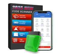 Bluetooth OBD2 Diagnostic Device Car Diagnostic Scanner Suitable for iOS and Android, Wireless Car OBDII Complete System Diagnostic Tool for Vehicle Car Diagnostic Device, Mint Green