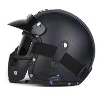 Bluetooth Open Face Motorcycle Helmets with Goggles and a Detachable Face Shield ECEDOT Approved Scooter Motorbike Half Helmet Avce Goggles with Speaker and Microphone K,XL:61-62CM
