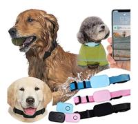 Bluetooth Pet Locator for Dogs & Cats - GPS Tracking with Adjustable Collar, Waterproof, Multi-Person Care, Long Battery Life, Compatible with iOS and Android (Pink)