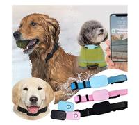 Bluetooth Pet Tracker for Dogs & Cats - Tracking with Adjustable Collar, Waterproof, Multi-Person Care, Long Battery Life, Compatible with iOS and Android (Light Pink+ Blue+Black)
