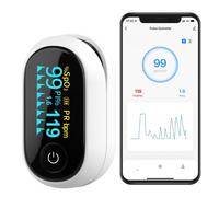 Bluetooth Pulse Oximeter,Oxygen Monitor finger Adults for Heart Rate Blood Oxygen Saturation,Free APP