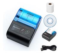 Bluetooth Receipt Printer, Thermal Printer, Portable Mini 58mm Ticket Printer, Mini 2 inch Wireless USB Receipt Printer for Small Business, Shop, Retail, Catering