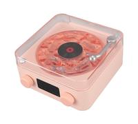 Bluetooth Record Player, 3 in 1 Record Player Style Speaker with Night Light and Time Display,Mini Record Player with 4 Sounds of Nature