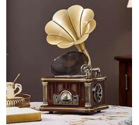 Bluetooth Record Player, Retro Wireless Turntable Speaker with Bluetooth 5.0, Rechargeable Nostalgic CD Player for Home Decor