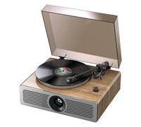 Bluetooth Record Player with Speakers, Vintage Wooden Turntable for Vinyl Records with AT-3600L Cartridge, 33/45 RPM Vinyl Player with Built-in Preamp, Wireless Vinyl Record Player for Home & Gift