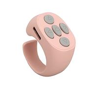 Bluetooth Remote Control Page Turner for, Premium ABS Material, Long Control Distance, Wireless Smart Ring Controller for Video Watching and Reading (Pink)