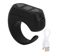 Bluetooth Remote Control Page Turner, for TikTok for App Remote Scrolling Ring Clicker, ZL-03 Camera Remote Shutter Selfie Button for Cell Phone (Black)