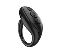 Bluetooth Remote Control Page Turner For Tiktok iPhone Android Samsung Huawei Ring design Scrolling Clicker Camera Shutter Selfie Smart Button (Black)
