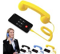 Bluetooth Retro Telephone Handset Receiver with Microphone - Ideal for Mobile Calls and Video Conferences