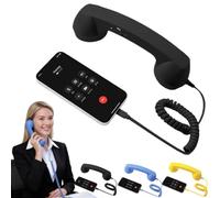 Bluetooth Retro Telephone Handset Receiver with Microphone - Ideal for Mobile Calls and Video Conferences