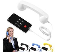 Bluetooth Retro Telephone Handset Receiver with Microphone - Ideal for Mobile Calls and Video Conferences